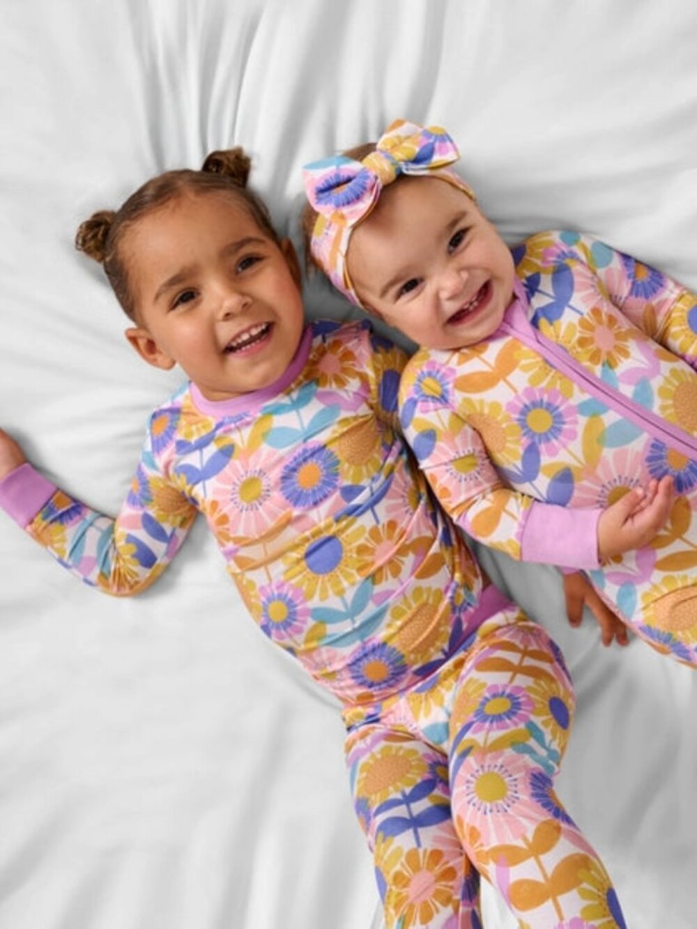 (EUC) Little Sleepies Petal Power Two-Piece Pajama Set 4T